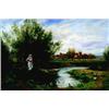 Image 1 : Henry John Yeend-King 1855-1924 British RBA, RI, ROI At the Village Stream Oil on canvas<br...