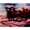 Image 1 : K.W. Drysdale 20th Century American/Australian Desert Trees Oil on canvas Signed 30 x...