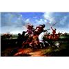 Image 1 : 19th Century American School An Indian Raid Oil on canvas 12 x 18 in, 30.5 x 45.7 cm Est...