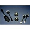 Image 1 : A pair of George III Serving Spoons London, 1782, Hester Bateman The deep elongated bowls and...