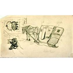 Alexander Young Jackson (A.Y.) 1882-1974 RCA, OSA, CGP, G7 Studies of Horse & Cabriole; Horse...
