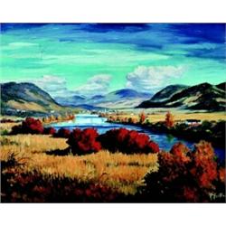 Gordon Edward Pfeiffer 1899-1983 October Morning, North River Oil on canvas Signed; titl...