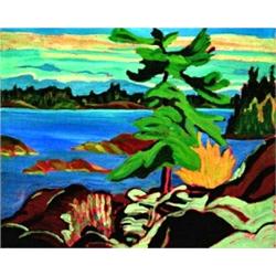 Frederick Grant Banting 1891-1941 Quebec Lake Oil on canvas 21 x 26 in, 53.3 x 66 cm ...