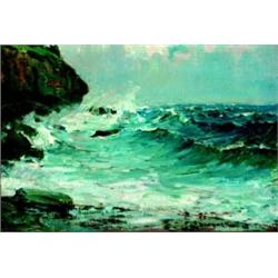 Peleg Franklin Brownell 1856-1946 RCA, OSA, CAC Rocky Beach, St. Kitts Oil on canvas Sig...