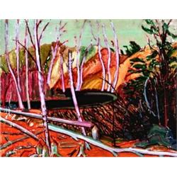 Frederick Grant Banting 1891-1941 Beaver Dam Oil on canvas Titled on label on recto 2...