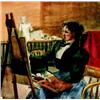 Image 1 : May Stratton Portrait of Lily Stratton Painting Watercolour Signed & dated 1899 12.25 x...