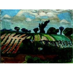 Ruth Eliot 1913-2001 AAO Autumn Landscape/Summer Fields A pair of oils on panel, one double...