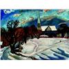 Image 1 : Ruth Eliot 1913-2001 AAO Rural Towns with Churches A group of three double sided oils on pa...