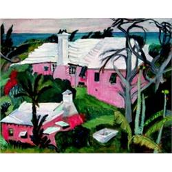 Ruth Eliot 1913-2001 AAO Houses in Bermuda A group of three oils on panel, two are double s...