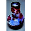 Image 1 : A Daum Cameo Glass Vase, French, early 20th century, engraved signature., The mauve to milky opa...