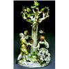 Image 1 : A Meissen Porcelain Rustic Celebration Group, German, 19th century, blue underglaze marks, Beaut...