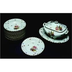 An Exceptional Carlsbad Porcelain Dinner Service, German, late 19th century, impressed marks, Th...