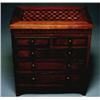 Image 1 : A Miniature Tunbridge Decorated Chest, English, c.1830, The parquetry inlaid top with canted edg...