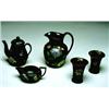Image 1 : A 3 Piece Wedgwood Black Basalt Part Tea Service, English, early 19th century, impressed marks, ...