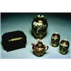 Image 1 : A Fine Satsuma Earthenware Tea Set, Japanese, early 20th century, signed, Comprised of 1 Tea pot...