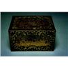 Image 1 : A Chinese Export Spice Box, Early 19th century, The black laquered rectangular case with hinged...