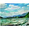 Robert Stewart Hyndman, Born 1915, West Coast Inlet, Oil on board, Signed & dated '50, 11...