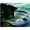 Image 1 : Naomi Jackson Groves, 1910-2001, Greenland Harbour, Oil on canvas, Initialled & titled on re...