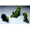 Image 1 : Judea Gotikliak, Cape Dorset, c.1970, The brilliant green stone carving depicting a frolicing se...