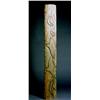 Image 1 : A West Coast Indian Carved Post, Signed "Swain", The weatheres cedar post carved with two orcas...