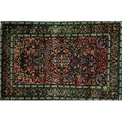 A Fine Kashan Wool Rug, Persian, early 20th Century, The central polychrome concentric ivory and...