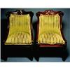 Image 1 : An Exceptional Pair of Regency Mahogany Library Chairs, English, c.1820, The extensively carved...