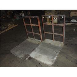 2 Rolling Material Carts, Base is 32" x 44"