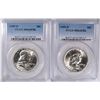 Image 1 : ( 2 ) 1959-D FRANKLIN HALF DOLLARS, PCGS MS-64 FBL