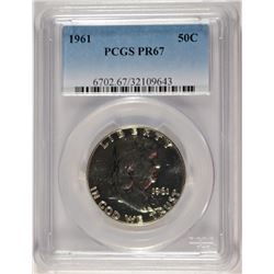 1961 FRANKLIN HALF DOLLAR, PCGS PROOF-67  NICE!