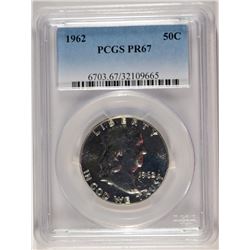 1962 FRANKLIN HALF DOLLAR, PCGS PROOF-67  NICE!