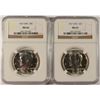 Image 1 : ( 2 ) NGC GRADED 1967 SMS KENNEDY HALF DOLLARS:  ( 1 ) MS-65 & ( 1 ) MS-66