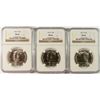 Image 1 : LOT OF ( 3 ) 1987-P KENNEDY HALF DOLLAR, NGC MS-66  BETTER DATE!