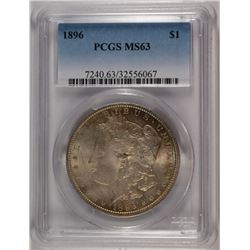 1896 MORGAN SILVER DOLLAR, PCGS MS-63