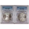 2002 & 2003 AMERICAN SILVER EAGLES, PCGS MS-69