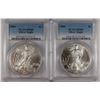 2003 & 2004 AMERICAN SILVER EAGLES, PCGS MS-69