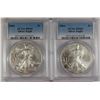 2004 & 2005 AMERICAN SILVER EAGLES, PCGS MS-69