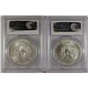 Image 2 : 2004 & 2005 AMERICAN SILVER EAGLES, PCGS MS-69
