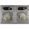 Image 2 : 2005 & 2006 AMERICAN SILVER EAGLES, PCGS MS-69