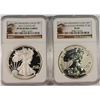 2012-S AMERICAN SILVER EAGLE SET, NGC REVERSE PROOF Pf-69 & PROOF-69 ULTRA CAMEO