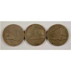 (3) 1858 SL FLYING EAGLE CENTS
