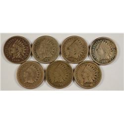 (7) 1863 INDIAN HEAD CENTS