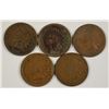 Image 1 : (5) 1880 INDIAN HEAD CENTS