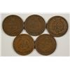 Image 2 : (5) 1909 INDIAN HEAD CENTS
