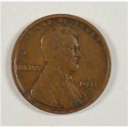 1911-S LINCOLN CENT GOOD