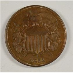 1864 TWO CENT PC AU/BU