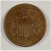 Image 1 : 1864 TWO CENT PC AU/BU