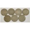 Image 2 : (7) THREE CENT NICKELS (2-1865, 1866, 3-1868, 1881)