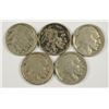 Image 1 : (5) 1914-S BUFFALO NICKELS