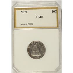 1876 TWENTY CENT PC PCI EF-40
