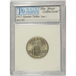 1917 (TYPE 1) STANDING LIBERTY QUARTER TRU GRADE AU-55